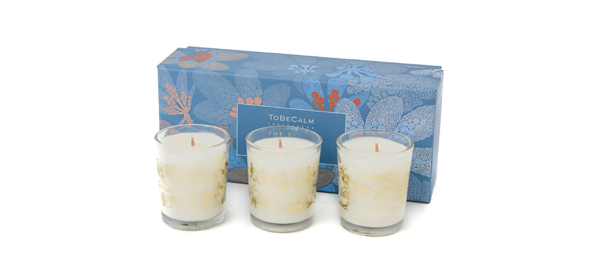 The Beach Collection Votive Candle Set To Be Calm Gifting Made