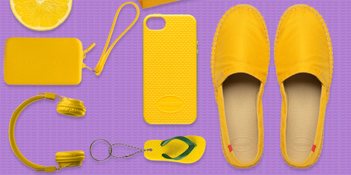 Havaianas yellow shoes