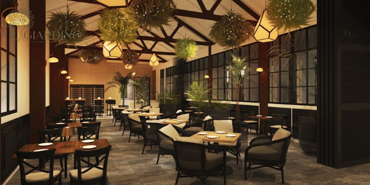 Il Giardino at the Garage Restaurant Interior