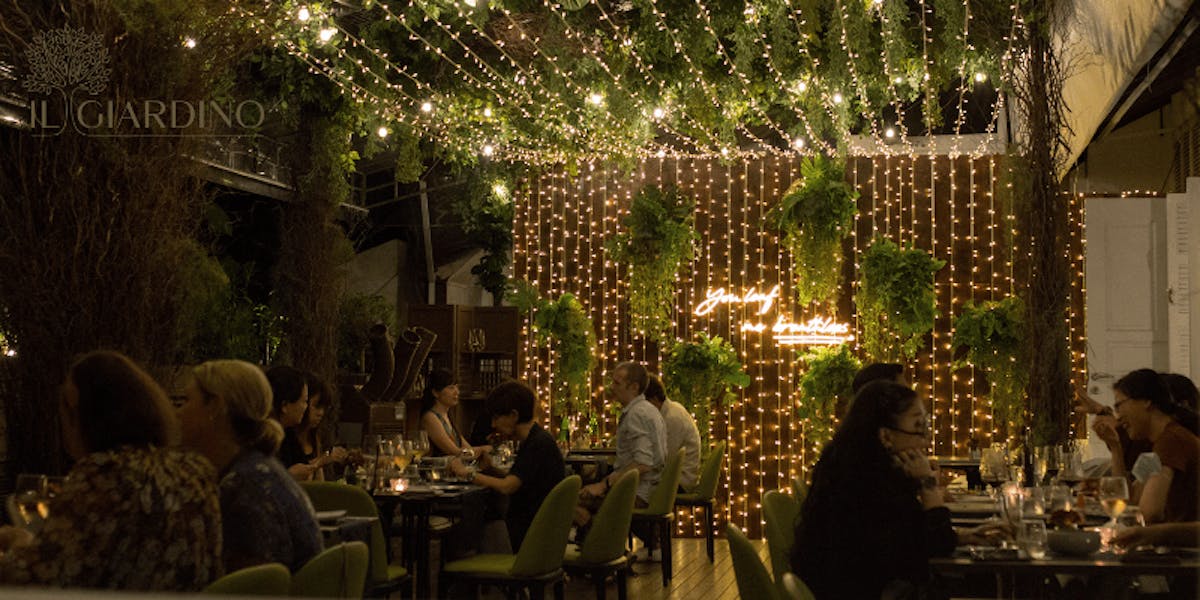 Dining at Il Giardino at the Garage Singapore